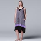 Plus Size Simply Vera Vera Wang High-low Keyhole Chemise, Women's, Size: 2xl, Oxford