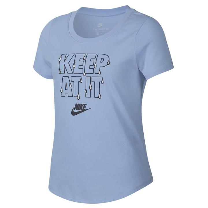 Girls 7-16 Nike Keep At It Graphic Tee, Size: Small, Blue (navy)