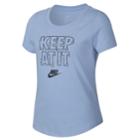 Girls 7-16 Nike Keep At It Graphic Tee, Size: Small, Blue (navy)