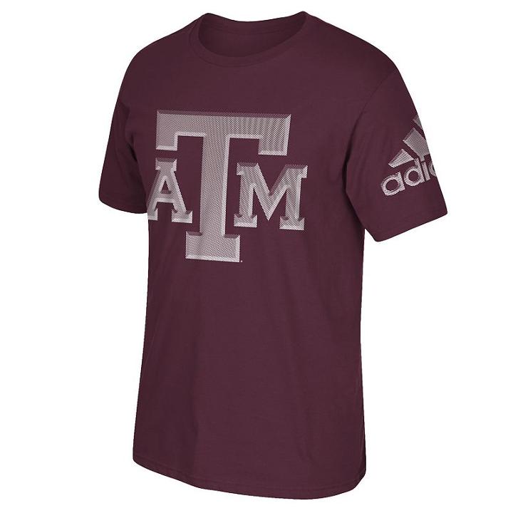 Men's Adidas Texas A & M Aggies Linear Depth Tee, Size: Medium, Red
