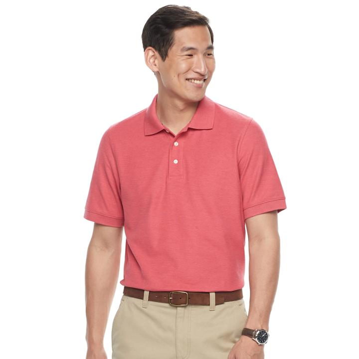 Men's Croft & Barrow&reg; Pique Performance Polo, Size: Small, Dark Pink