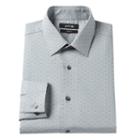 Men's Apt. 9&reg; Slim-fit Patterned Stretch Spread-collar Dress Shirt, Size: 17-32/33, Light Grey