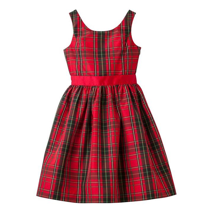 Girls 7-16 Chaps Plaid Dress, Girl's, Size: 16, Red