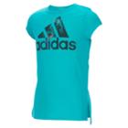 Girls 4-6x Adidas High-low Hem Graphic Tee, Size: 4, Turquoise/blue (turq/aqua)