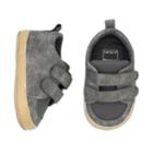 Baby Boy Carter's Gray Sneaker Crib Shoes, Size: 0-3 Months, Grey