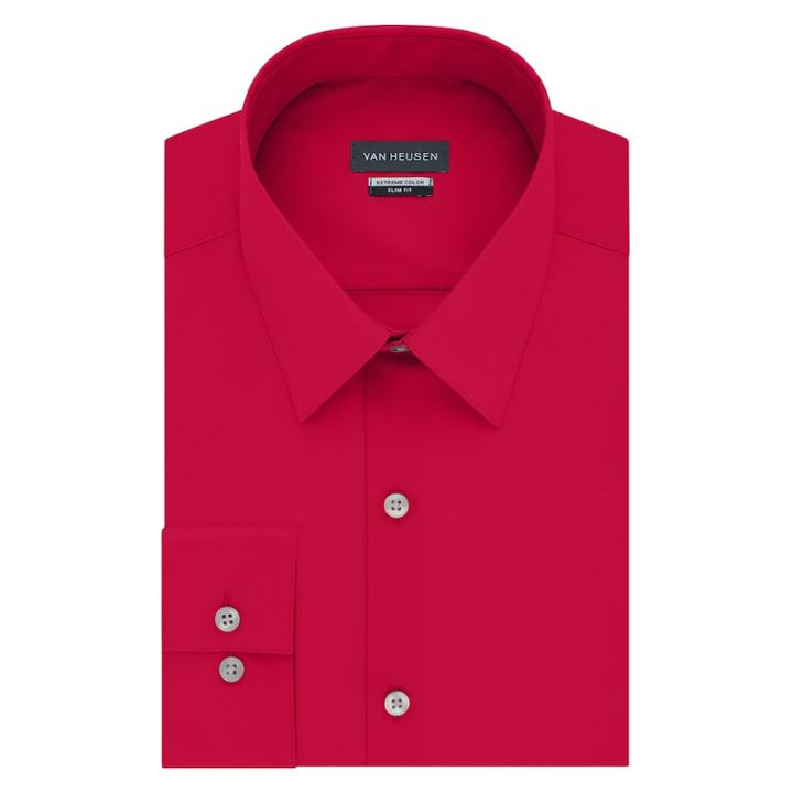 Men's Van Heusen Extreme Color Endurance Slim-fit Dress Shirt, Size: Xl-32/33, Pink