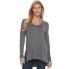 Women's Apt. 9&reg; High-low Tunic, Size: Xl, Med Grey