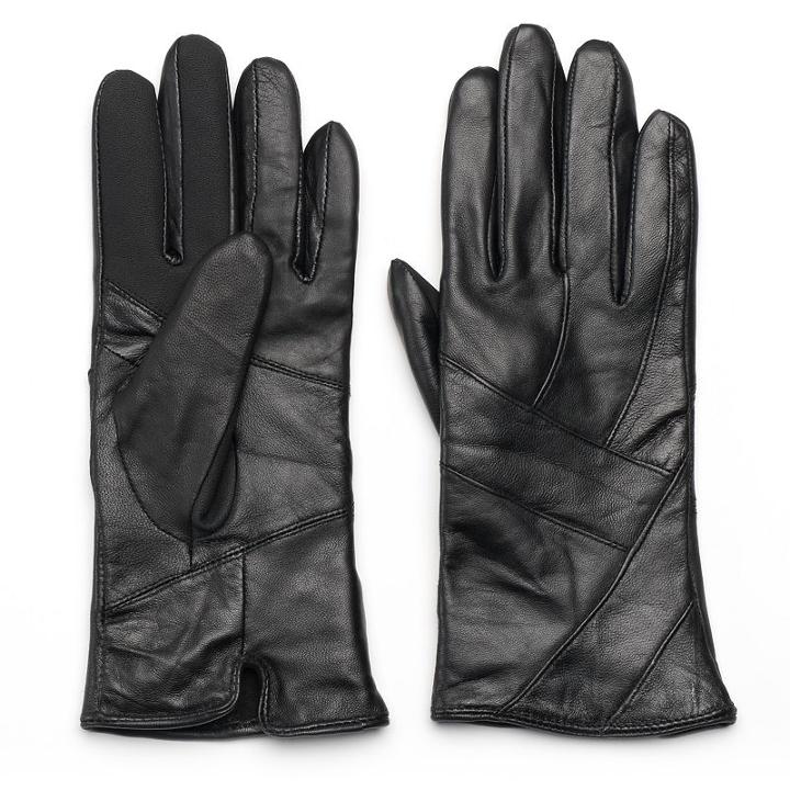 Igloos Women's Leather Touch Gloves, Size: S-m, Black