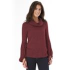 Juniors' Iz Byer California Cowlneck Tie Sleeve Top, Teens, Size: Xl, Dark Red