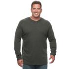 Big & Tall Croft & Barrow&reg; Classic-fit Stretch Performance V-neck Tee, Men's, Size: L Tall, Dark Grey