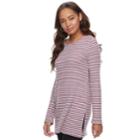 Women's Sonoma Goods For Life&trade; Crewneck Waffle-weave Tunic, Size: Small, Med Pink