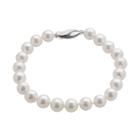 18k White Gold Aa Akoya Cultured Pearl Bracelet (7-7.5 Mm), Women's, Size: 7