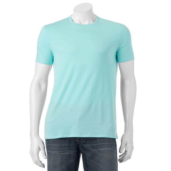 Men's Apt. 9 Solid Tee, Size: Medium, Turquoise/blue (turq/aqua)