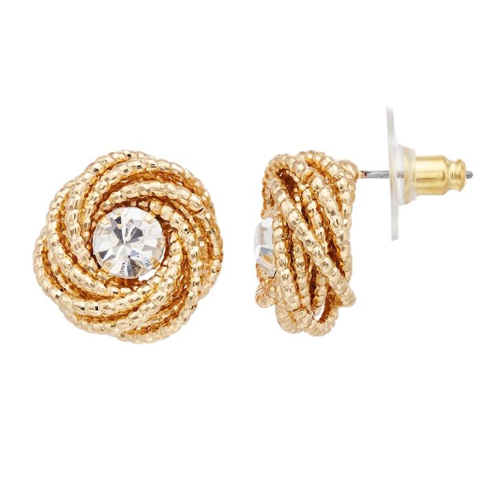 Dana Buchman Textured Knot Stud Earrings, Women's, Gold