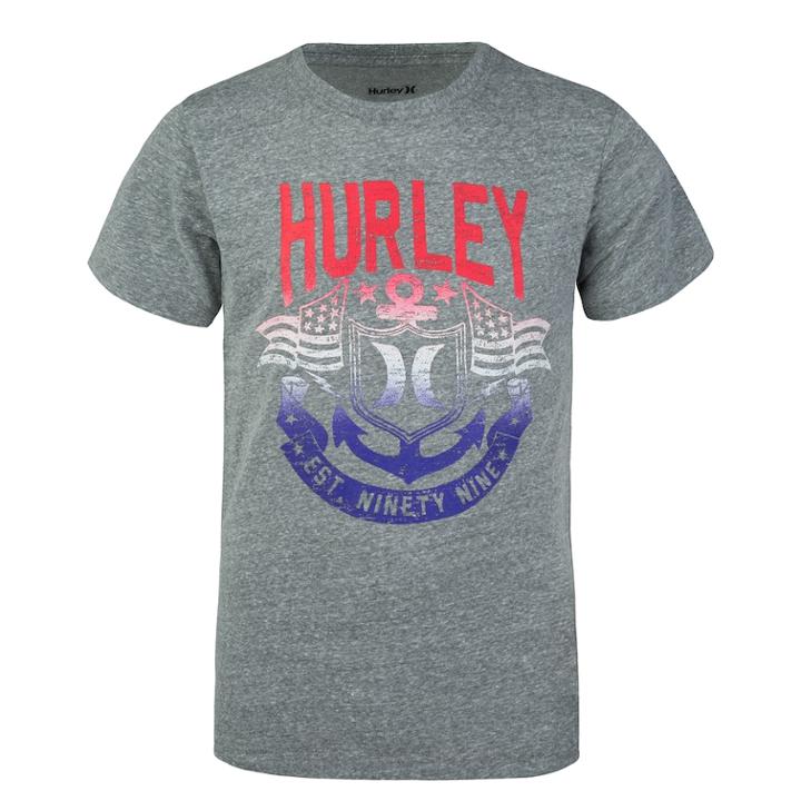 Boys 4-7 Hurley Anchor Patriotic Graphic Tee, Size: 5, Grey (charcoal)