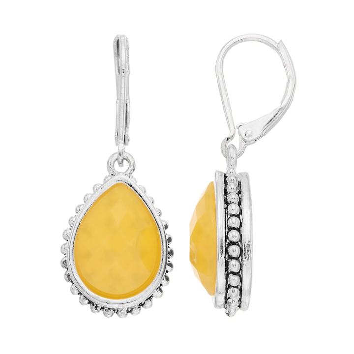 Napier Teardrop Earrings, Women's, Yellow