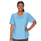 Plus Size Tek Gear&reg; Easy V-neck Workout Tee, Women's, Size: 3xl, Med Blue