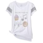Girls 7-16 & Plus Size So&reg; Tie Front Shine Tee, Size: 12, White