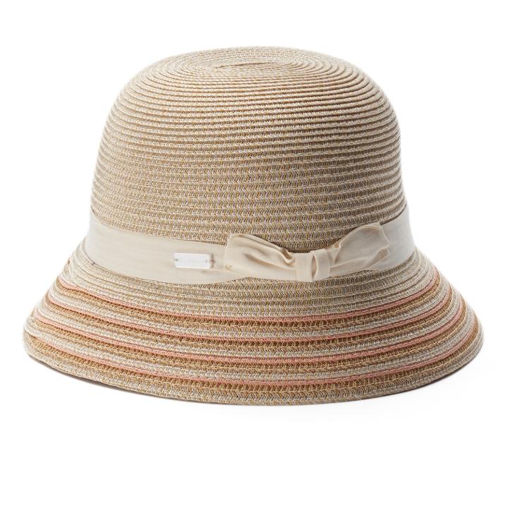 Betmar Tricia Bow Cloche Hat, Women's, Beig/green (beig/khaki)