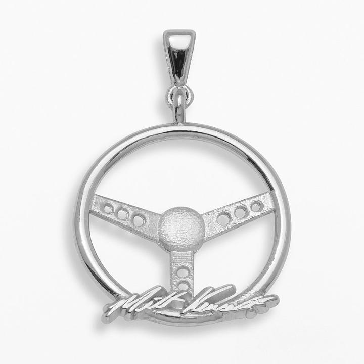Insignia Collection Nascar Matt Kenseth Sterling Silver Steering Wheel Pendant, Adult Unisex, Grey