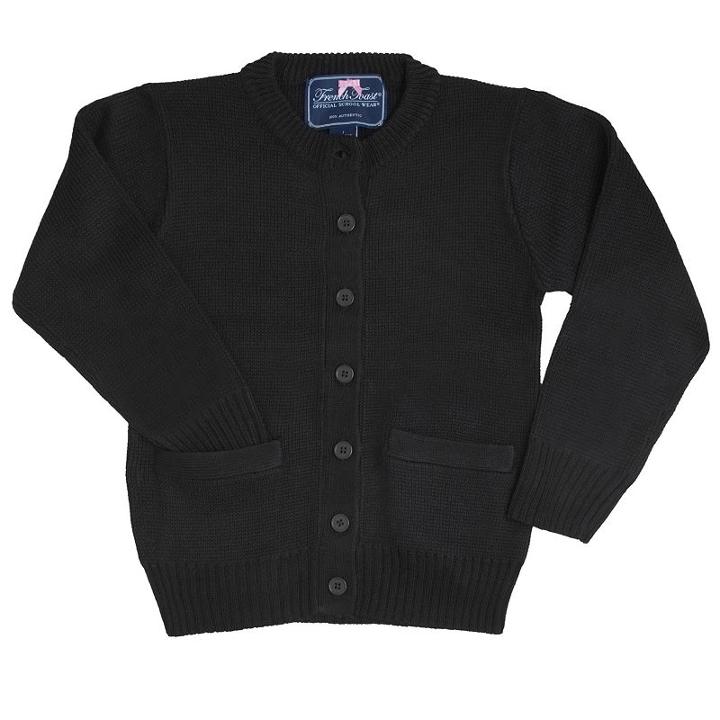 Girls 4-20 & Plus Size French Toast School Uniform Cardigan, Girl's, Size: 14-16, Black