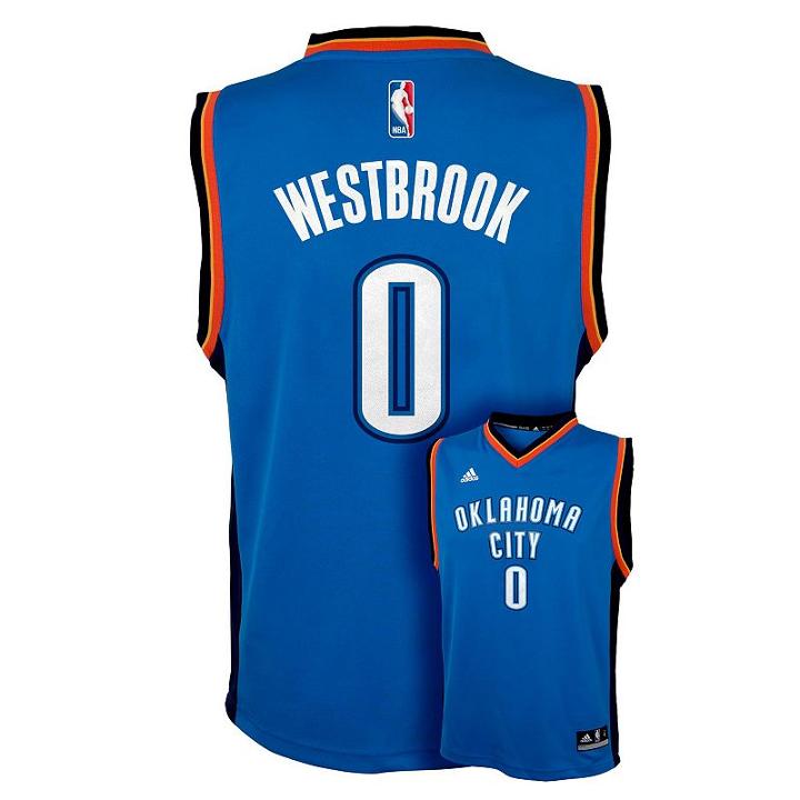 Adidas Oklahoma City Thunder Russell Westbrook Jersey - Boys 8-20, Boy's, Size: Xl, Blue