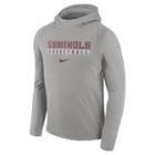 Men's Nike Florida State Seminoles Basketball Fleece Hoodie, Size: Large, Grey Other