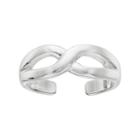 Barefootsies Silver Plated Infinity Toe Ring, Women's, Grey