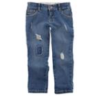 Girls 4-8 Carter's Distressed Loose-fit Jeans, Girl's, Size: 6x, Blue Other
