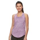 Petite Tek Gear&reg; Easy Fit Space-dye Racerback Performance Tank, Women's, Size: L Petite, Med Purple