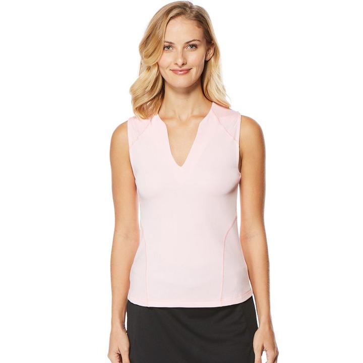 Women's Grand Slam Performance Sleeveless Knit Golf Tank, Size: Medium, Light Pink