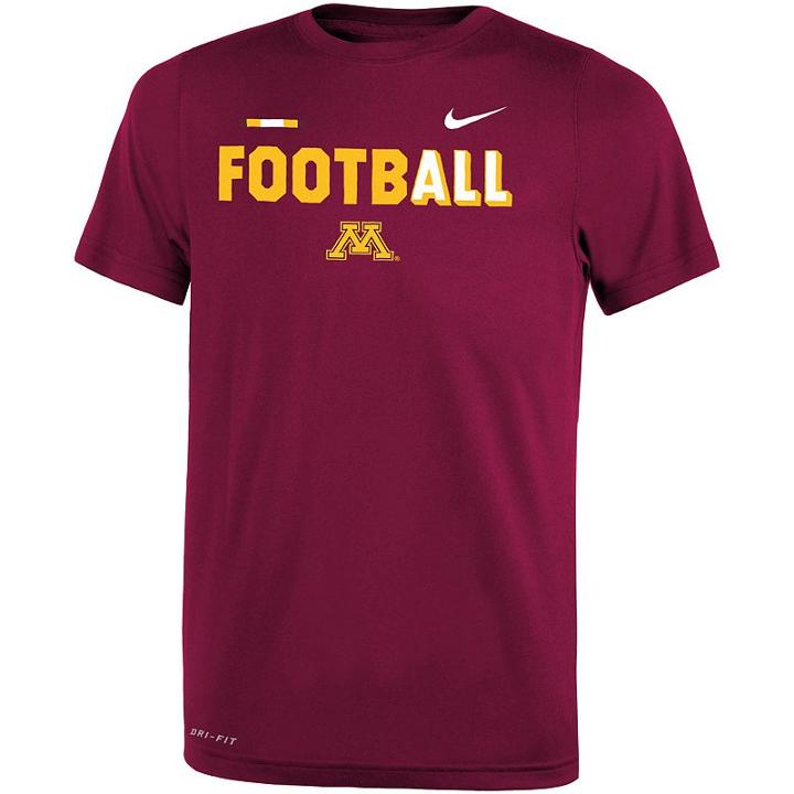 Boys 8-20 Nike Minnesota Golden Gophers Legend Football Tee, Size: L 14-16, Red