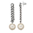 Simply Vera Vera Wang Simulated Pearl Nickel Free Chain Drop Earrings, Women's, White