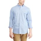 Men's Chaps Slim-fit Stretch Easy-care Button-down Shirt, Size: Medium, Blue