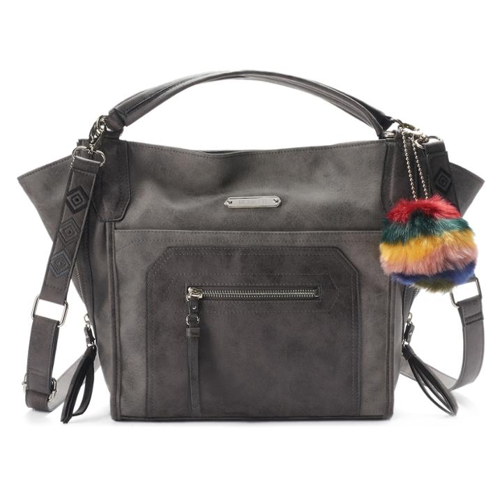 Rosetti Benita Side-zip Satchel, Women's, Med Grey