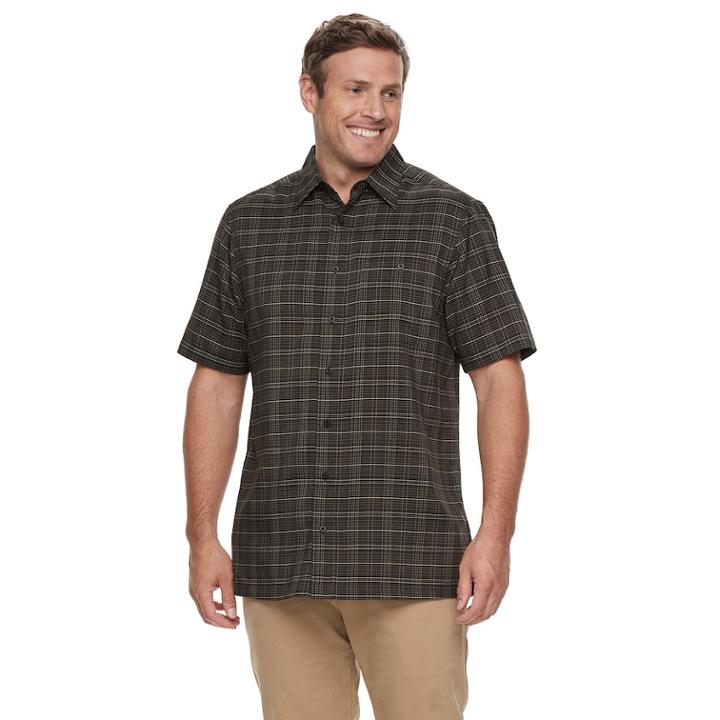 Big & Tall Haggar Regular-fit Microfiber Woven Button-down Shirt, Men's, Size: 3xl Tall, White