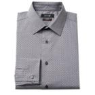 Men's Apt. 9&reg; Modern-fit Patterned Stretch Dress Shirt, Size: 15-32/33, Grey