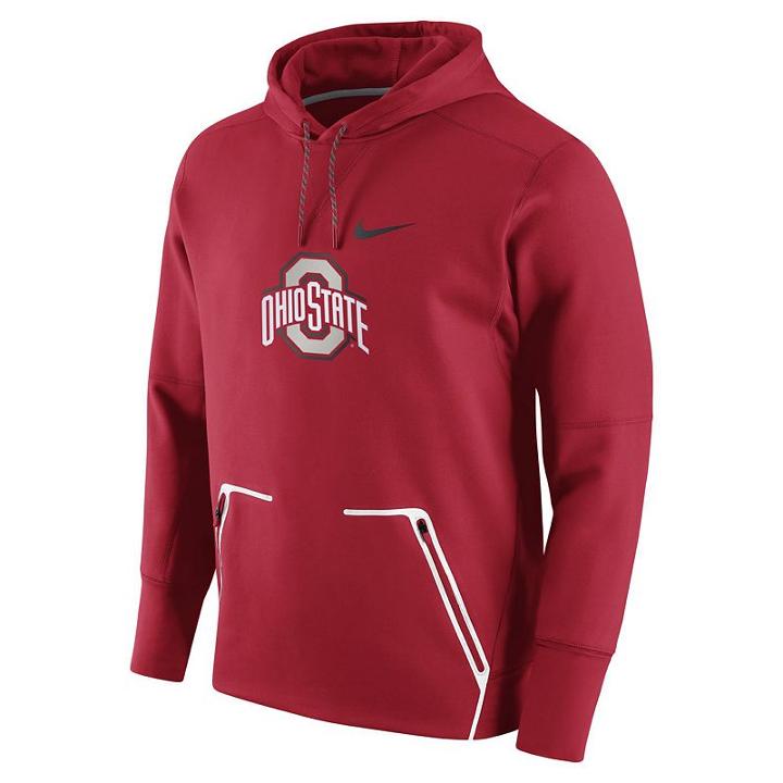 Men's Nike Ohio State Buckeyes Vapor Speed Fleece Hoodie, Size: Large, Red