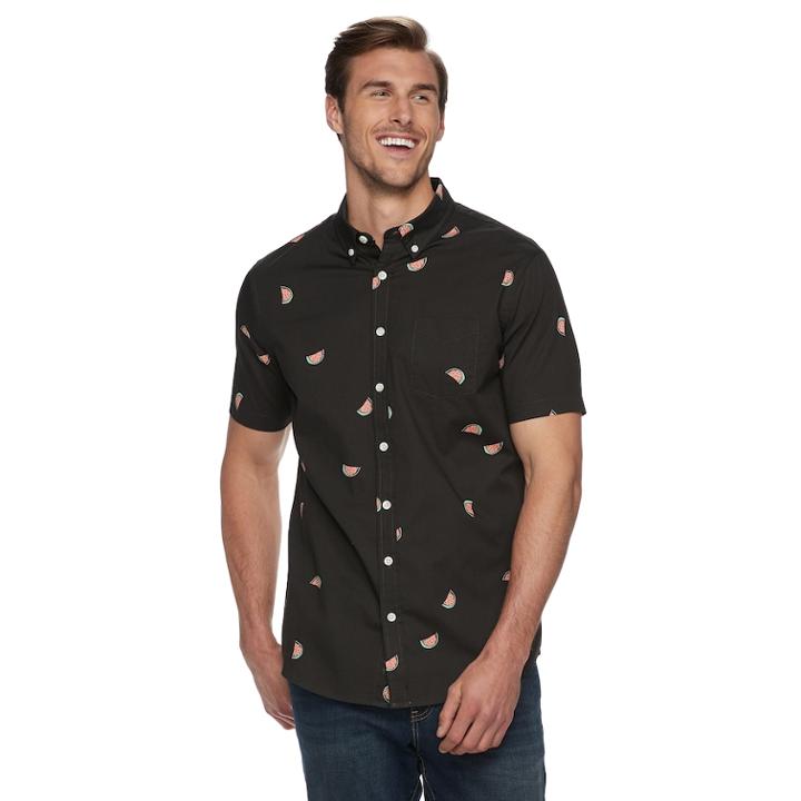 Big & Tall Urban Pipeline&reg; Awesomely Soft Ultimate Regular-fit Button-down Shirt, Men's, Size: L Tall, Grey