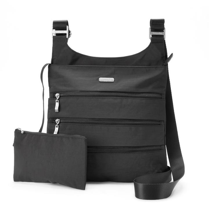 Women's Baggallini Slim Everyday Bag With Rfid Pouch, Grey (charcoal)