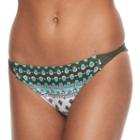 Mix And Match Scroll Hipster Bikini Bottoms, Girl's, Size: Medium, Dark Green