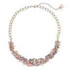 Simply Vera Vera Wang Pink Beaded Cluster Necklace, Women's, Brt Pink