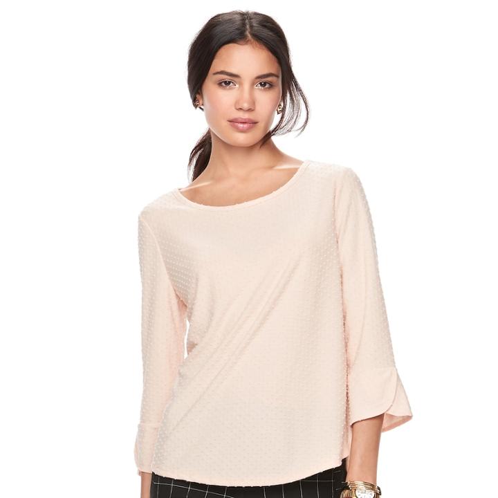 Women's Elle™ Swiss Dot Top, Size: Xxl, Lt Orange