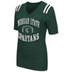 Women's Campus Heritage Michigan State Spartans Distressed Artistic Tee, Size: Xxl, Dark Green