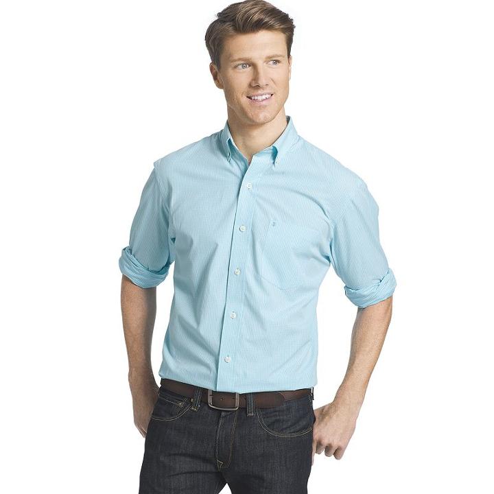 Men's Izod Classic-fit Solid Button-down Shirt, Size: Small, Blue Other