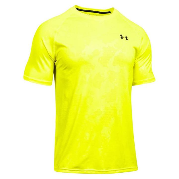 Men's Under Armour Tech Patterned Running Shirt, Size: 3xl, Brt Yellow