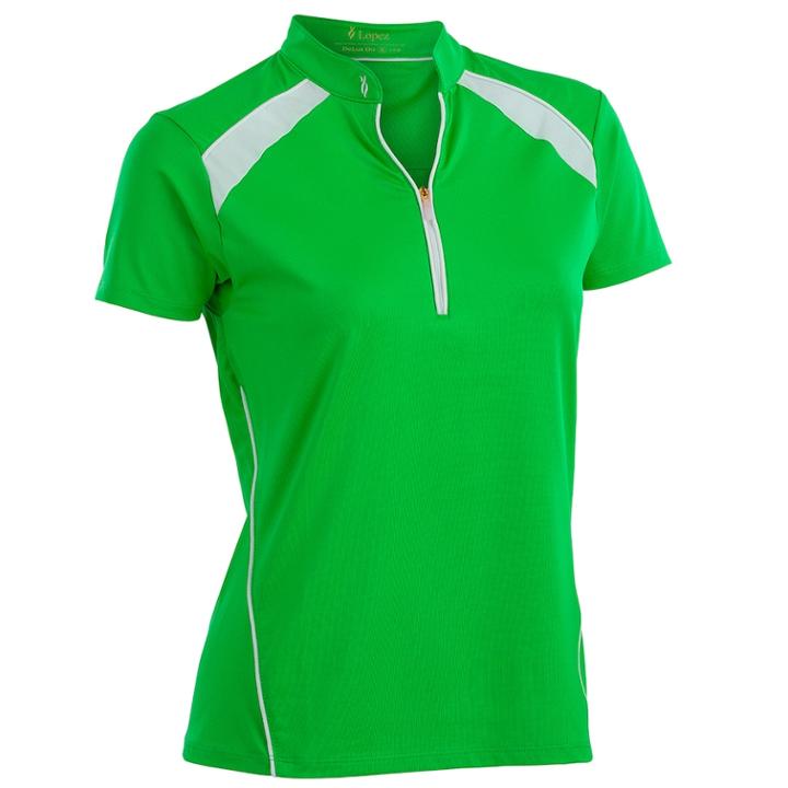 Women's Nancy Lopez Sporty Short Sleeve Golf Polo, Size: Large, Brt Green