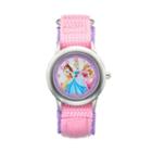 Disney Princess Kids' Cinderella, Belle & Aurora Time Teacher Watch, Girl's, Pink