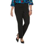 Plus Size Dana Buchman Pull-on Mid-rise Pants, Women's, Size: 3xl, Black