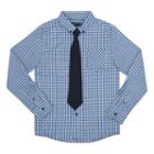 Boys 8-20 French Toast Plaid Shirt & Tie Set, Boy's, Size: 10, Med Blue